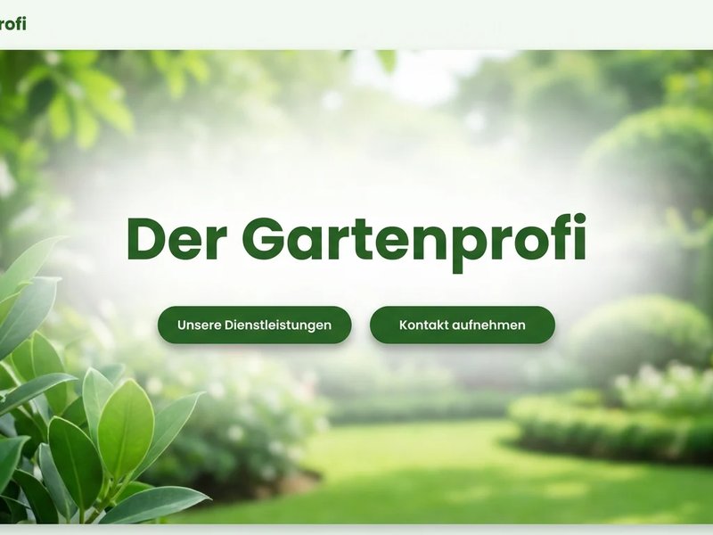Der Gartenprofi – Gartenbau & mehr Website Design
